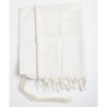 100% Wool Non-Slip Tallit Prayer Shawl White