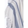 100% Wool Non-Slip Tallit Prayer Shawl with Jeans Stripes
