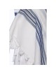 100% Wool Non-Slip Tallit Prayer Shawl with Jeans Stripes