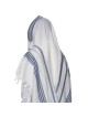 100% Wool Non-Slip Tallit Prayer Shawl with Jeans Stripes