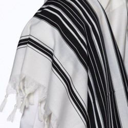 Chabad 100% Wool Non-Slip Tallit Prayer Shawl