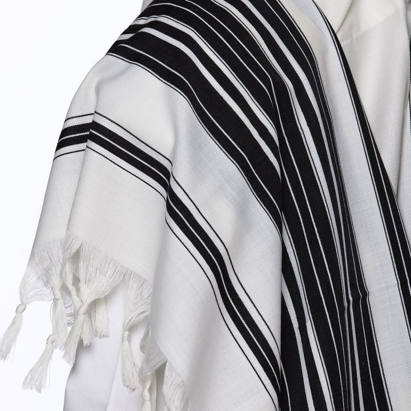 Chabad 100% Wool Non-Slip Tallit Prayer Shawl