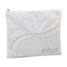 White Faux Leather Tallit and Tefillin Bag Set with Priestly Blessing