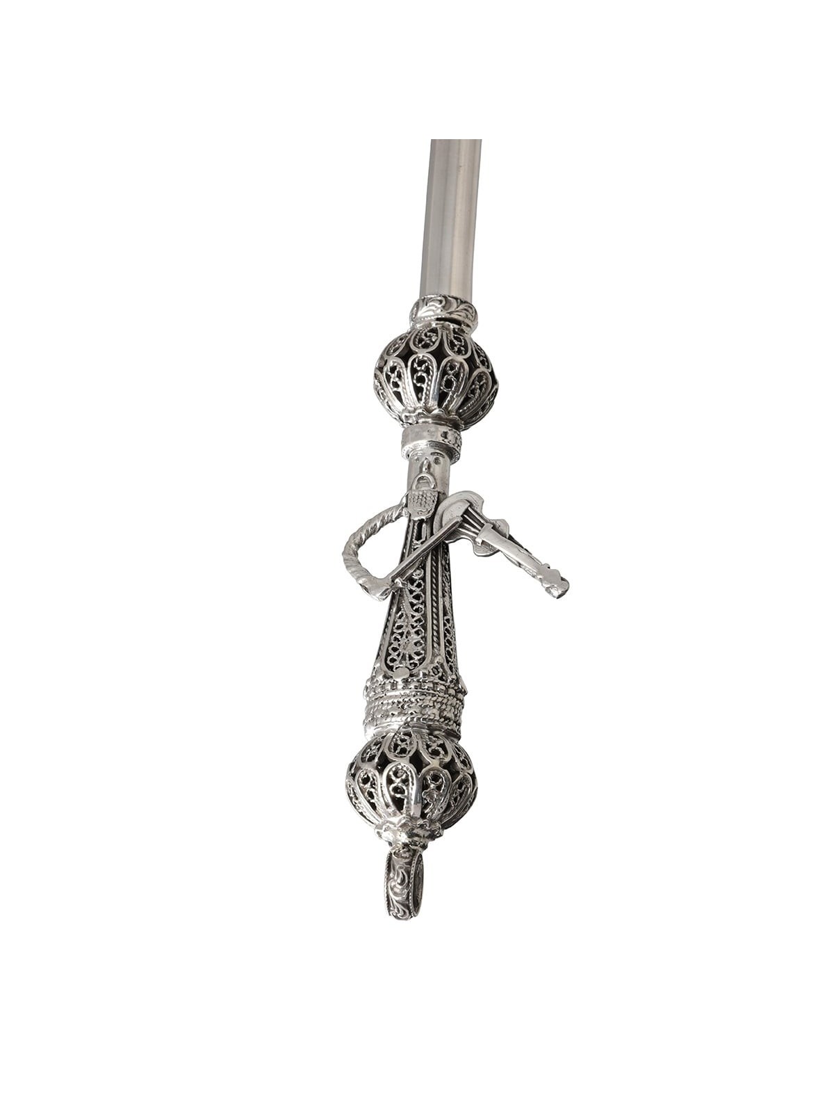 Sterling Silver 'Fiddler' Torah Pointer With Filigree Design, Traditio