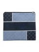 Faux Leather Shades of Blue Tallit & Tefillin Bag Set with Diamond Pat