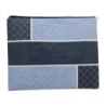Faux Leather Shades of Blue Tallit & Tefillin Bag Set with Diamond Pat