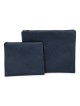 Faux Leather Shades of Blue Tallit & Tefillin Bag Set with Diamond Pat