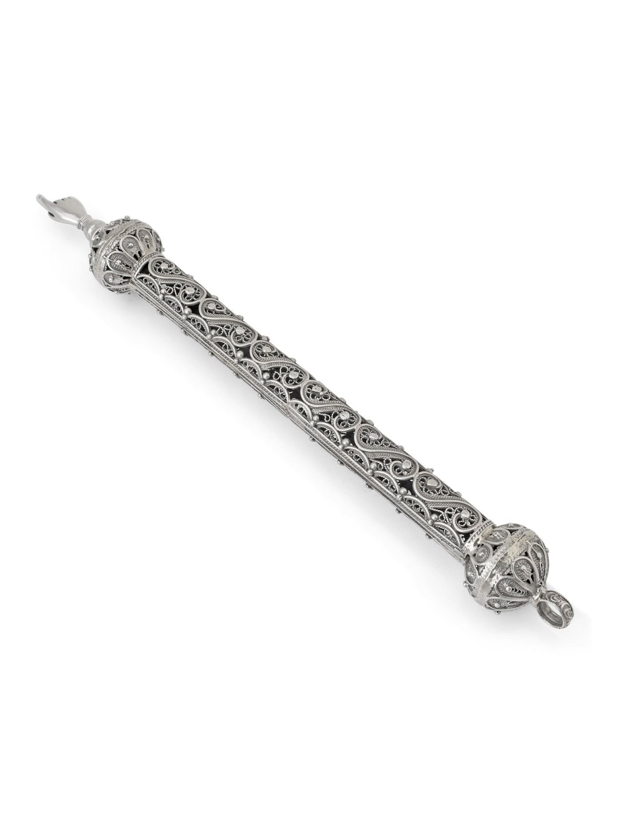 Shoham Yemenite Art Sterling Silver Filigree Swirl Torah Pointer