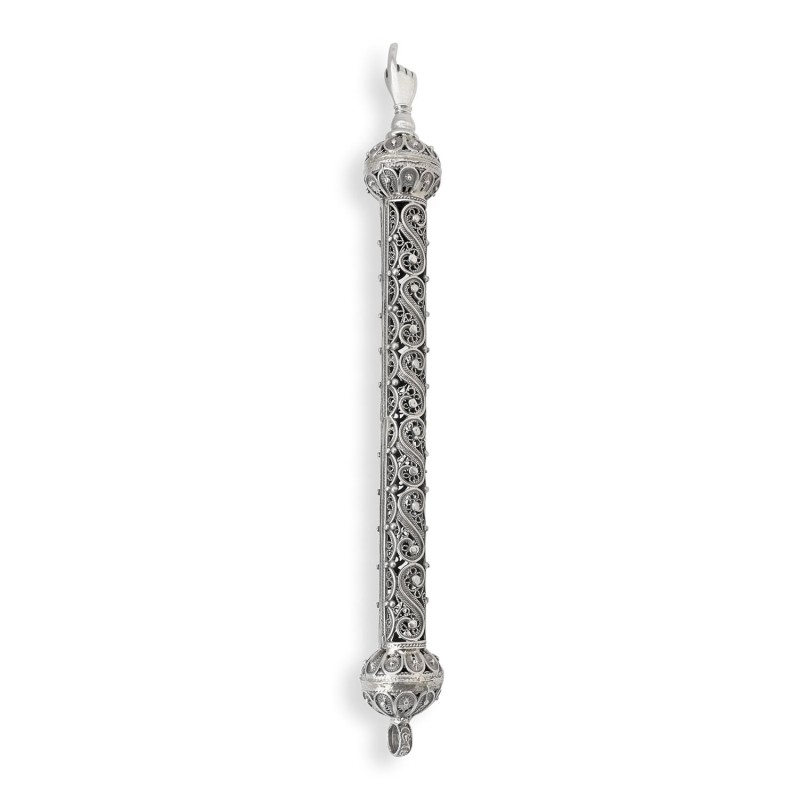 Shoham Yemenite Art Sterling Silver Filigree Swirl Torah Pointer