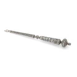Traditional Yemenite Art Long Sterling Silver Torah Pointer with Filig