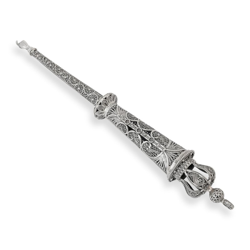 Shoham Yemenite Art Handcrafted Sterling Silver Torah Pointer with Reg
