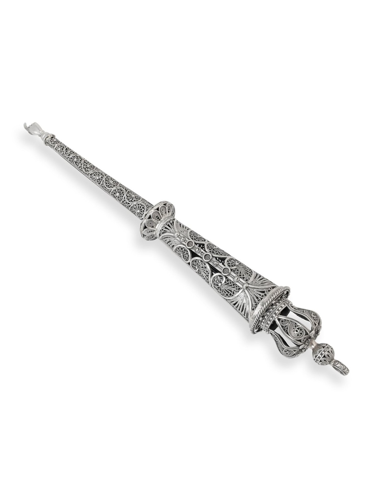 Shoham Yemenite Art Handcrafted Sterling Silver Torah Pointer with Reg
