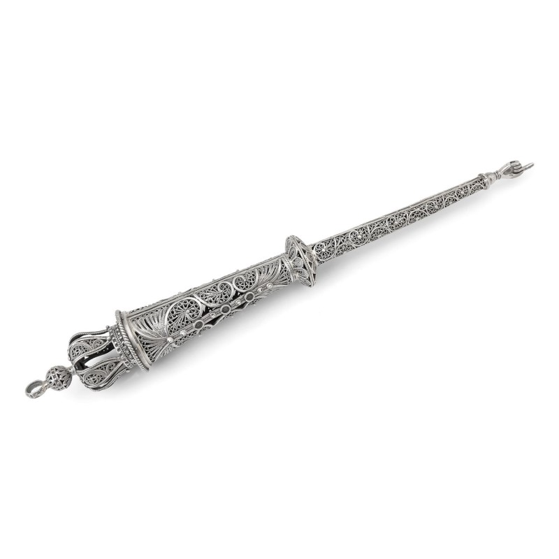 Shoham Yemenite Art Handcrafted Sterling Silver Torah Pointer with Reg