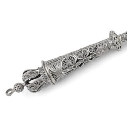 Shoham Yemenite Art Handcrafted Sterling Silver Torah Pointer with Reg