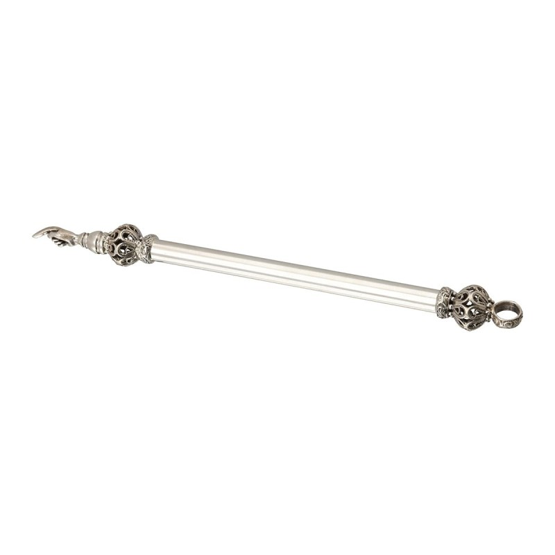 Traditional Sterling Silver Torah Pointer With Filigree Design