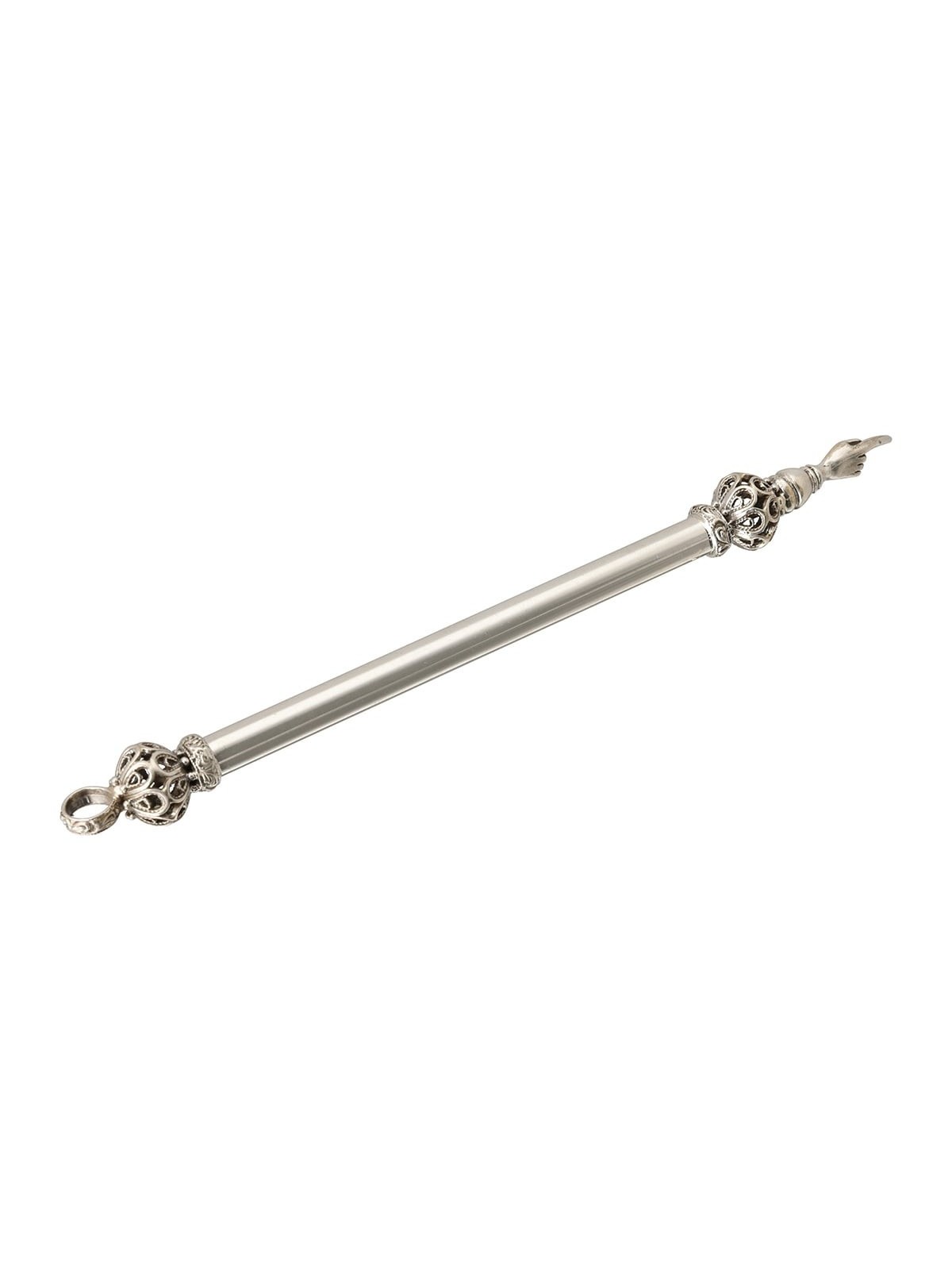 Traditional Sterling Silver Torah Pointer With Filigree Design