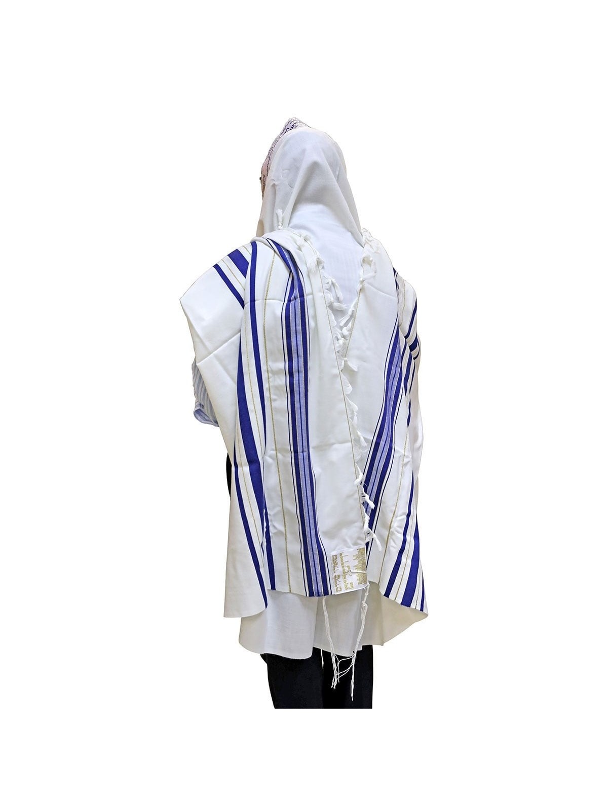 Talitnia Traditional Blue with Gold Stripes Pure Wool Tallit (Prayer S