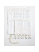 100% Wool Non-Slip Tallit Prayer Shawl White and Silver