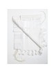 100% Wool Non-Slip Tallit Prayer Shawl White and Silver