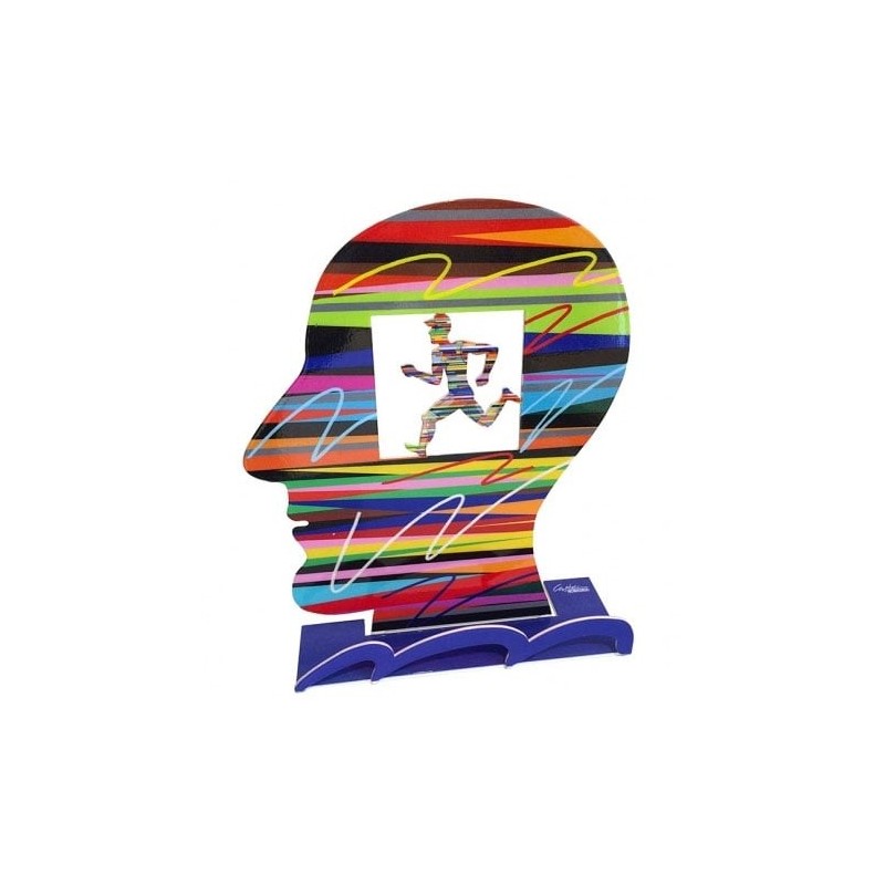 David Gerstein Signed Sculpture - Head With Runner