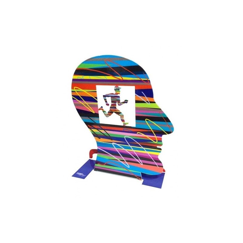 David Gerstein Signed Sculpture - Head With Runner