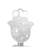 Silver-Plated Hamsa Sculpture with Jerusalem Design by Hazorfim
