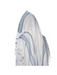 100% Wool Non-Slip Tallit Prayer Shawl with Light Blue Stripes