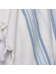 100% Wool Non-Slip Tallit Prayer Shawl with Light Blue Stripes