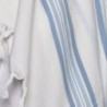 100% Wool Non-Slip Tallit Prayer Shawl with Light Blue Stripes