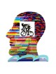 David Gerstein Signed Sculpture - Head With Cyclist