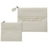 Faux Leather Tallit and Tefillin Bags Set with Priestly Blessing - Col
