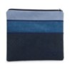 Faux Leather Blends of Blue Tallit & Tefillin Bag Set with Diamond Pat