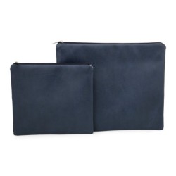 Faux Leather Blends of Blue Tallit & Tefillin Bag Set with Diamond Pat