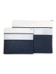 Faux Leather Blue and White Tallit & Tefillin Bag Set with Diamond Pat