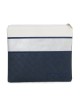 Faux Leather Blue and White Tallit & Tefillin Bag Set with Diamond Pat