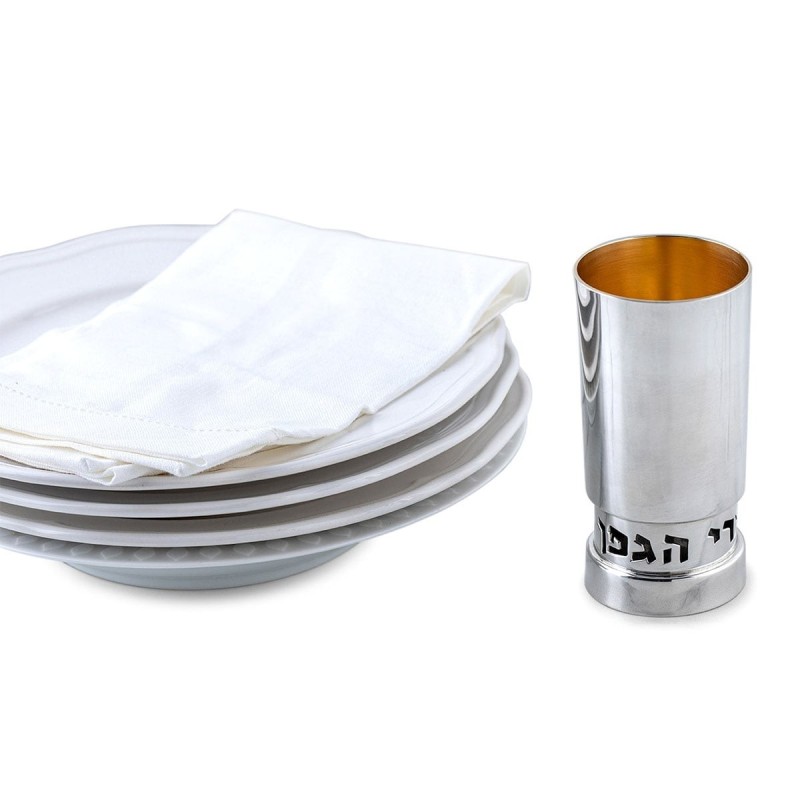 Handcrafted Sterling Silver Personalized Borei Pri Hagefen Kiddush Cup