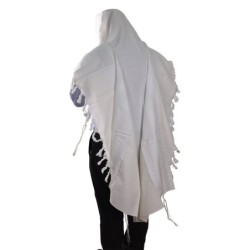 100% Cotton Non-Slip Tallit Prayer Shawl with White Stripes