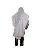100% Cotton Non-Slip Tallit Prayer Shawl with White Stripes