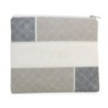 Faux Leather Mix of Gray Tallit & Tefillin Bag Set with Diamond Patter