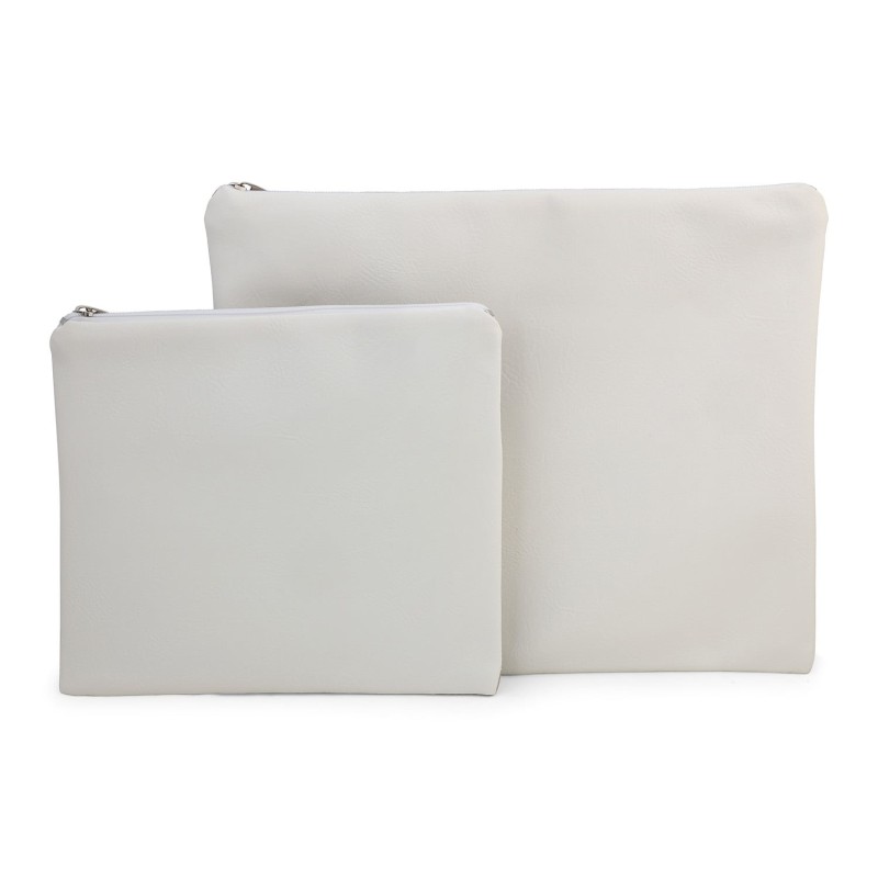 Faux Leather Mix of Gray Tallit & Tefillin Bag Set with Diamond Patter