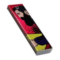 Ofek Wertman Handmade Aluminum Mezuzah Case with Shin - Hertzel Pop Ar