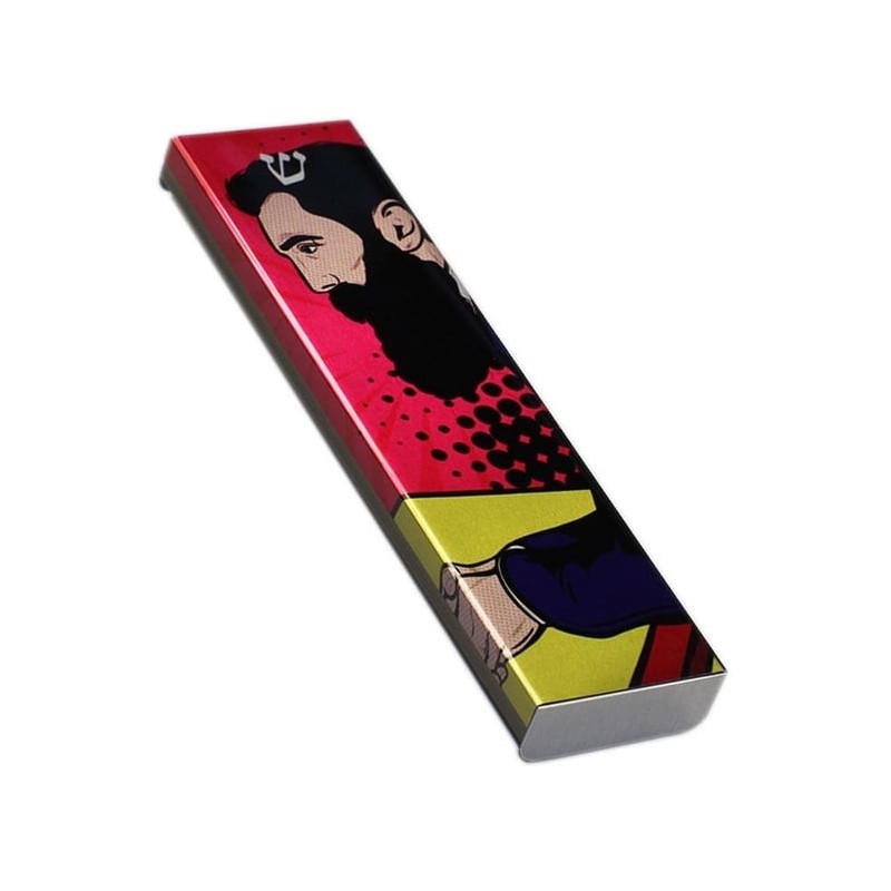 Ofek Wertman Handmade Aluminum Mezuzah Case with Shin - Hertzel Pop Ar