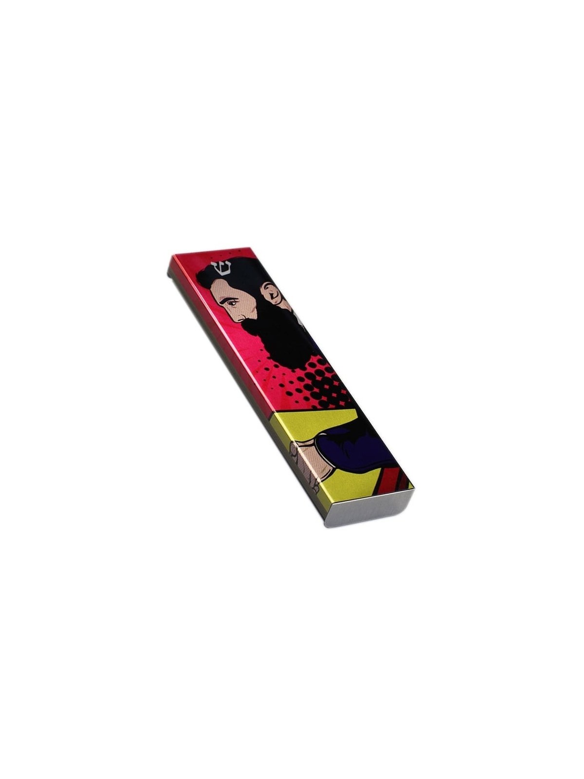 Ofek Wertman Handmade Aluminum Mezuzah Case with Shin - Hertzel Pop Ar