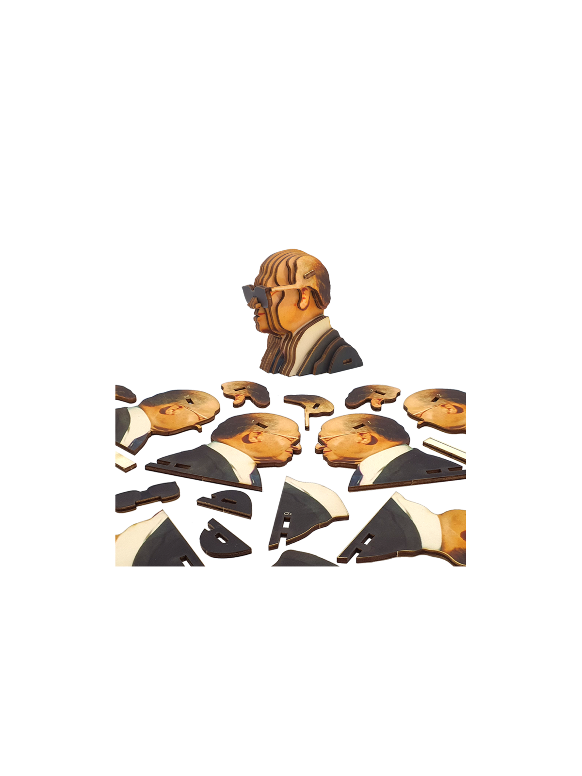 Educational Menachem Begin 3D Wooden Puzzle Kit