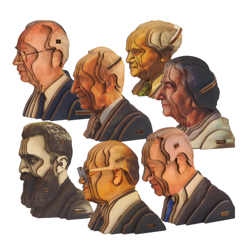 Educational Menachem Begin 3D Wooden Puzzle Kit