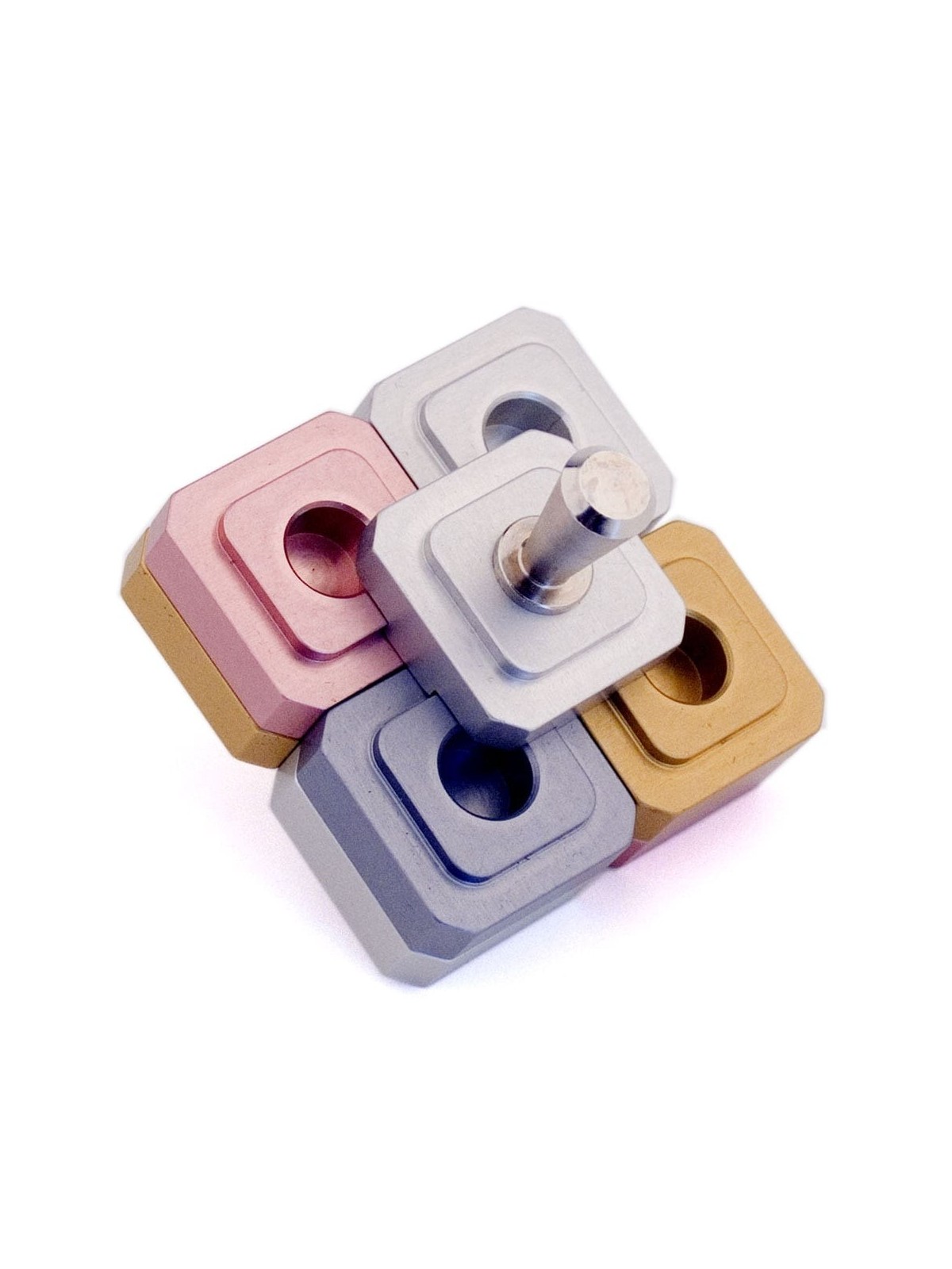 Hanukkah Dreidel Modular Menorah. Agayof Design