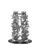Dorit Judaica Shabbat Candlesticks Tall Flowers ... | Shabbat by Dorit
