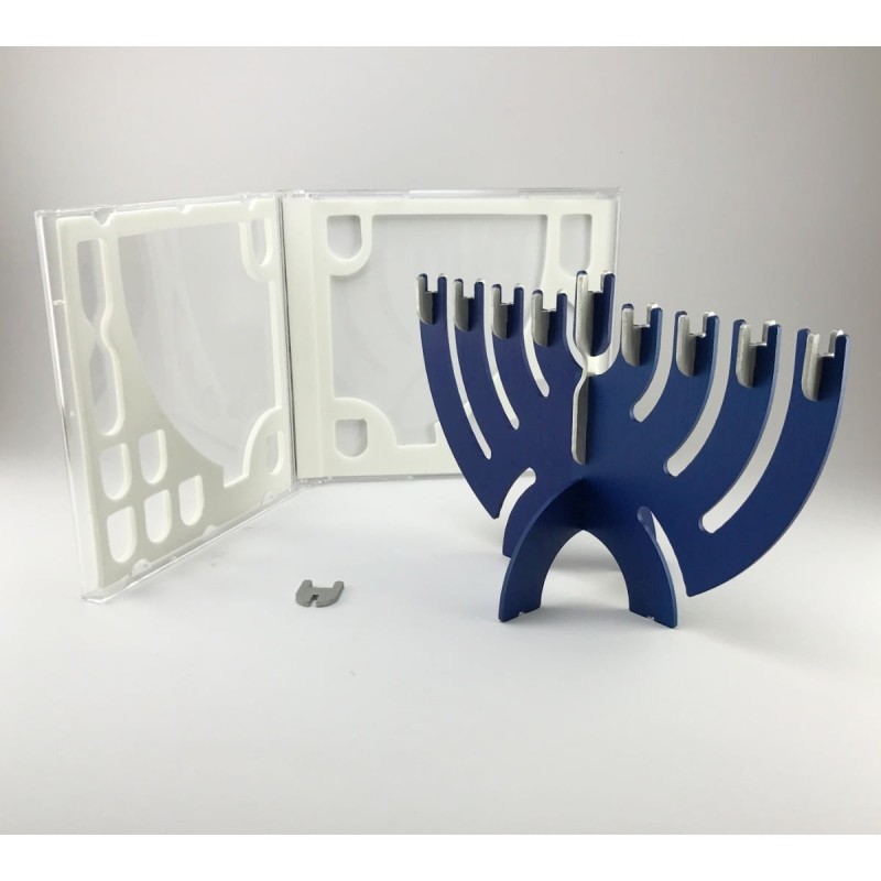Ido Drukker Portable Hanukkah Menorah With Compact Case