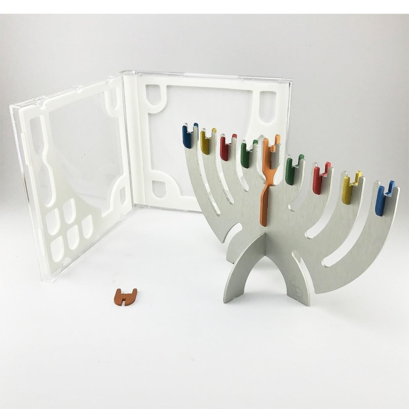 Ido Drukker Portable Hanukkah Menorah With Compact Case