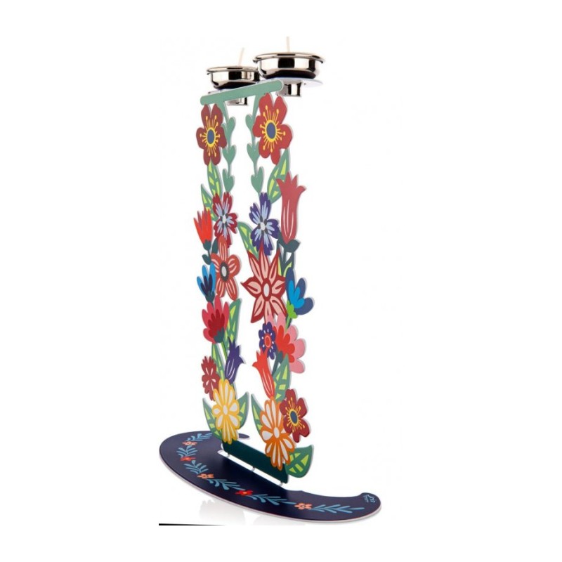 Dorit Judaica Shabbat Candlesticks Tall Colorful... | Shabbat by Dorit